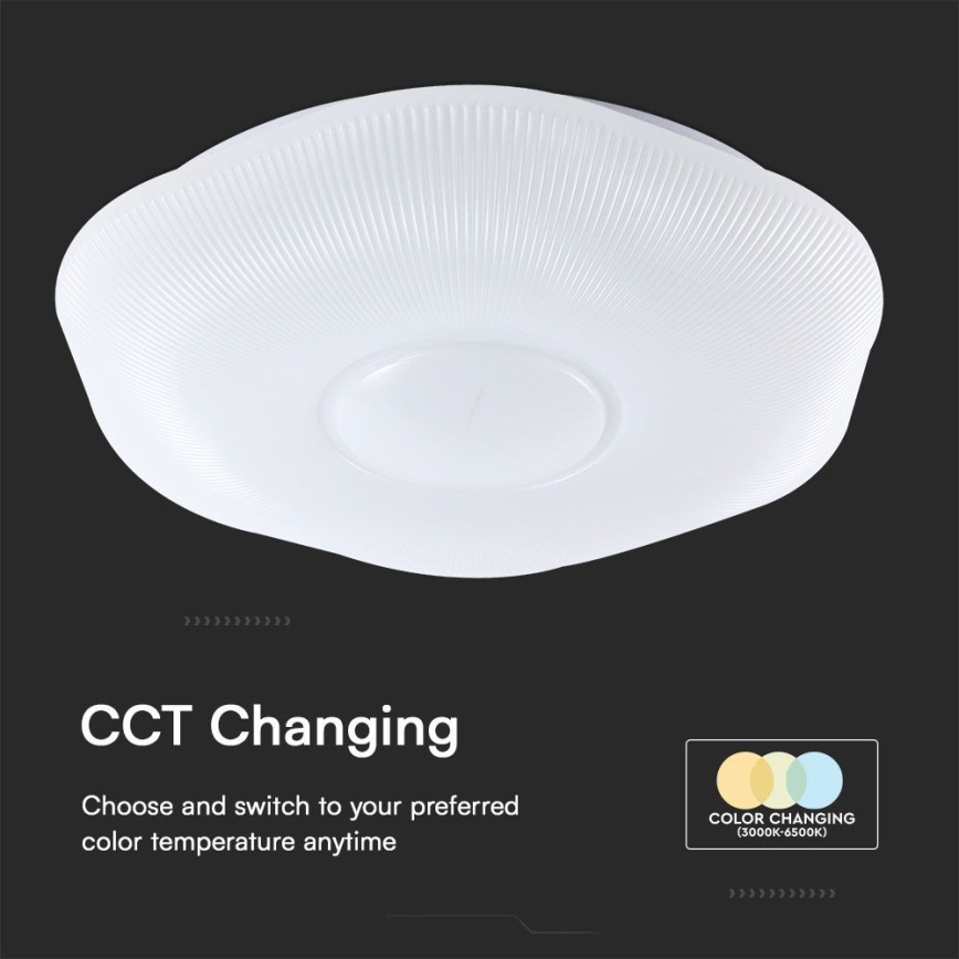 LED Hämardatav laevalgusti LED/60W/230V 3000-6500K 50 cm valge + kaugjuhtimispult