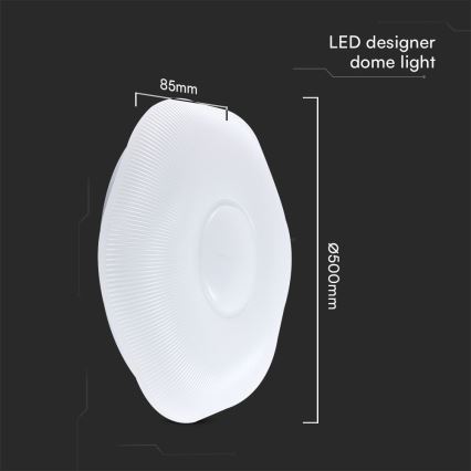 LED Hämardatav laevalgusti LED/60W/230V 3000-6500K 50 cm valge + kaugjuhtimispult