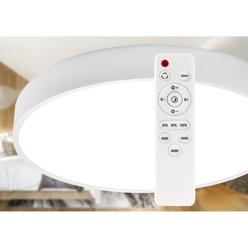 LED Hämardatav laevalgusti LED/60W/230V 3000-6500K d. 60 cm valge + kaugjuhtimispult