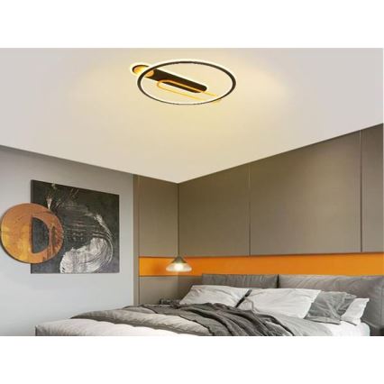 LED Hämardatav laevalgusti LED/60W/230V 3000-6500K must + kaugjuhtimispult