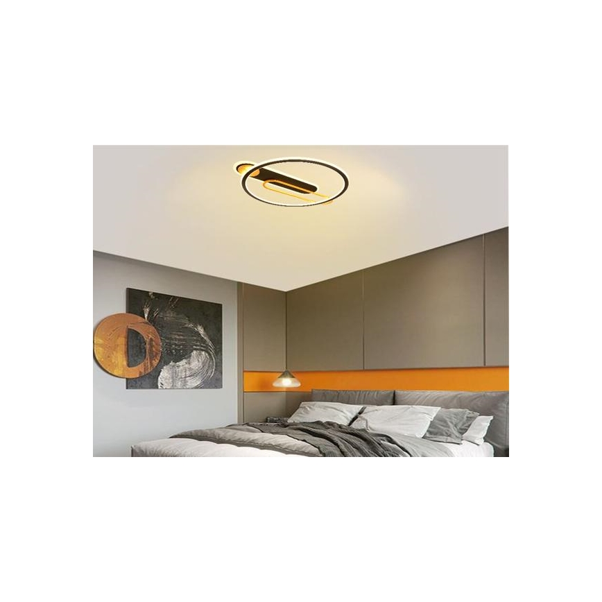 LED Hämardatav laevalgusti LED/60W/230V 3000-6500K must + kaugjuhtimispult
