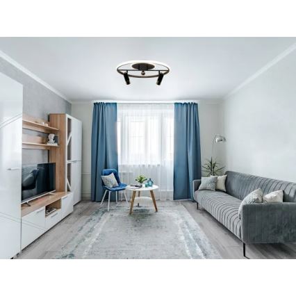 LED Hämardatav laevalgusti LED/60W/230V 3000-6500K must + kaugjuhtimispult
