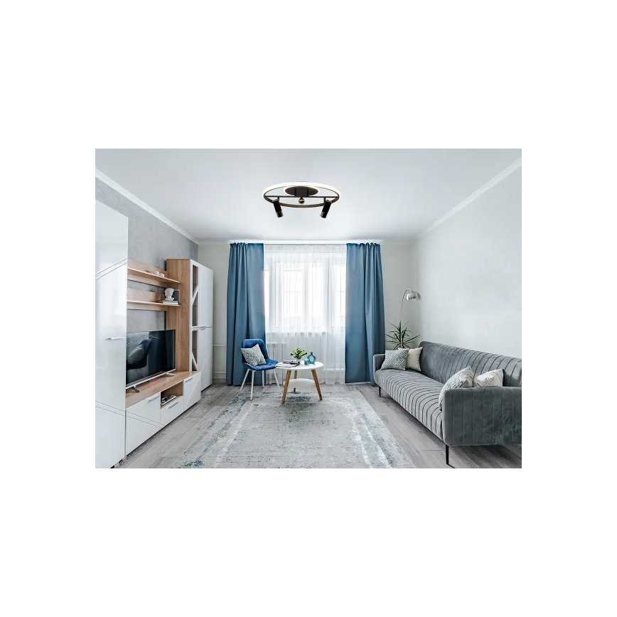 LED Hämardatav laevalgusti LED/60W/230V 3000-6500K must + kaugjuhtimispult
