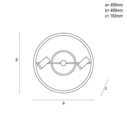 LED Hämardatav laevalgusti LED/60W/230V 3000-6500K must + kaugjuhtimispult