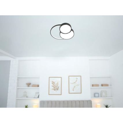 LED Hämardatav laevalgusti LED/60W/230V 3000-6500K must + kaugjuhtimispult