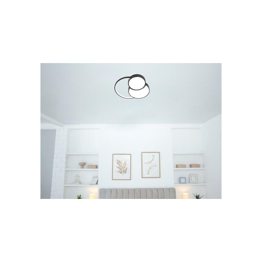 LED Hämardatav laevalgusti LED/60W/230V 3000-6500K must + kaugjuhtimispult