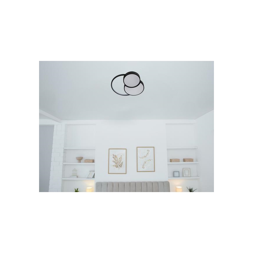 LED Hämardatav laevalgusti LED/60W/230V 3000-6500K must + kaugjuhtimispult