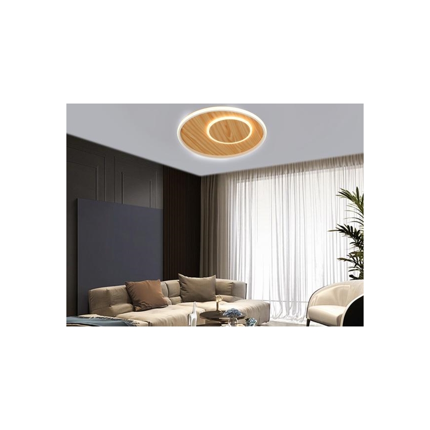 LED Hämardatav laevalgusti LED/65W/230V 3000-6500K pruun + kaugjuhtimispult