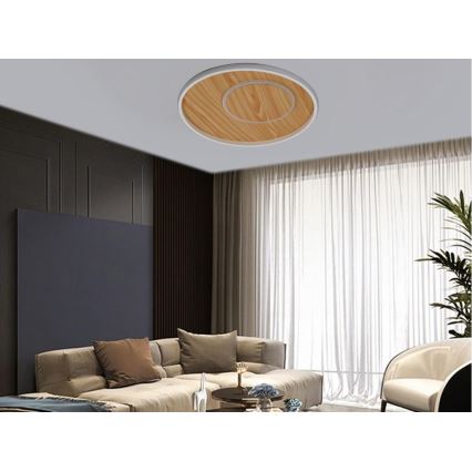 LED Hämardatav laevalgusti LED/65W/230V 3000-6500K pruun + kaugjuhtimispult