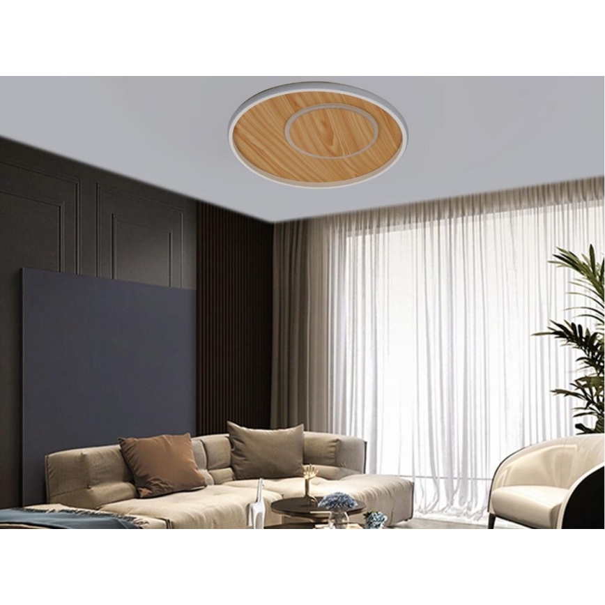 LED Hämardatav laevalgusti LED/65W/230V 3000-6500K pruun + kaugjuhtimispult