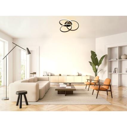 LED Hämardatav laevalgusti LED/70W/230V 3000-6500K must + kaugjuhtimispult