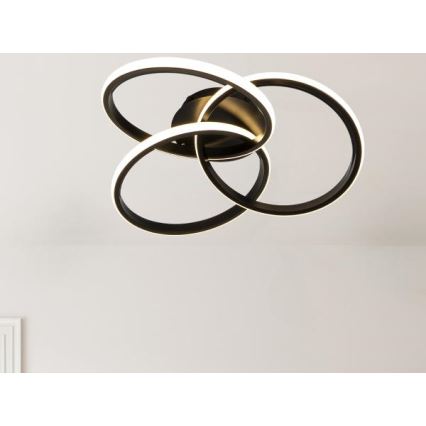 LED Hämardatav laevalgusti LED/70W/230V 3000-6500K must + kaugjuhtimispult