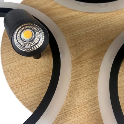 LED Hämardatav laevalgusti LED/70W/230V 3000-6500K must/pruun + kaugjuhtimispult