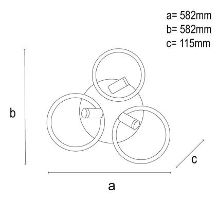 LED Hämardatav laevalgusti LED/70W/230V 3000-6500K must/pruun + kaugjuhtimispult