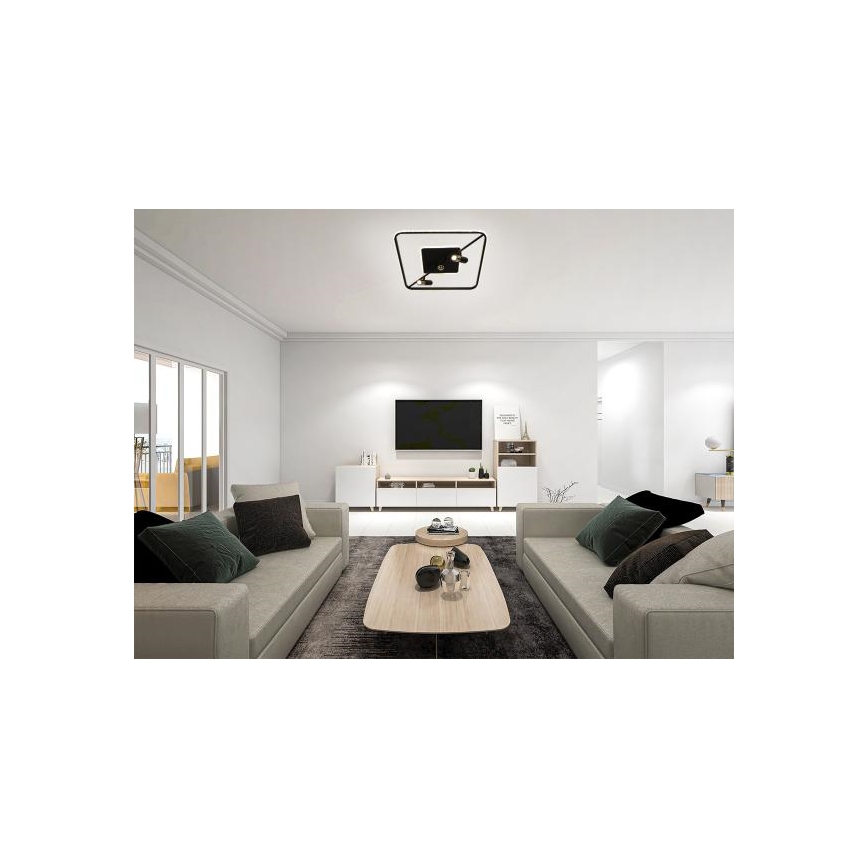 LED Hämardatav laevalgusti LED/70W/230V 3000-6500K must + kaugjuhtimispult