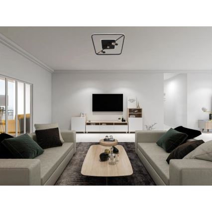 LED Hämardatav laevalgusti LED/70W/230V 3000-6500K must + kaugjuhtimispult