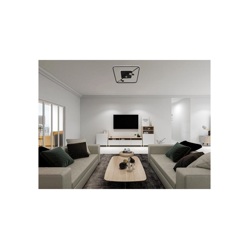 LED Hämardatav laevalgusti LED/70W/230V 3000-6500K must + kaugjuhtimispult