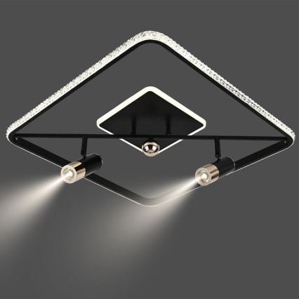 LED Hämardatav laevalgusti LED/70W/230V 3000-6500K must + kaugjuhtimispult