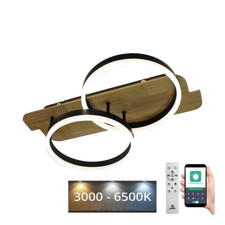 LED Hämardatav laevalgusti LED/70W/230V 3000-6500K tamm + kaugjuhtimispult