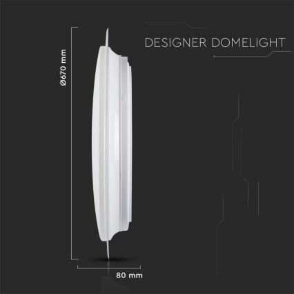 LED Hämardatav laevalgusti LED/72W/230V 3000-6500K d. 67 cm valge + kaugjuhtimispult