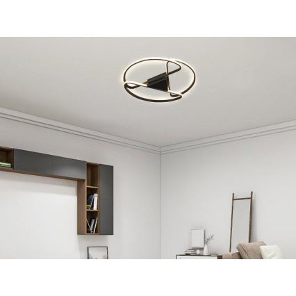 LED Hämardatav laevalgusti LED/75W/230V 3000-6500K must + kaugjuhtimispult