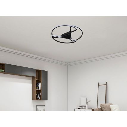 LED Hämardatav laevalgusti LED/75W/230V 3000-6500K must + kaugjuhtimispult