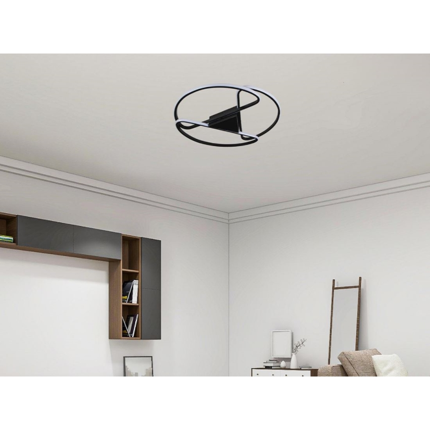 LED Hämardatav laevalgusti LED/75W/230V 3000-6500K must + kaugjuhtimispult