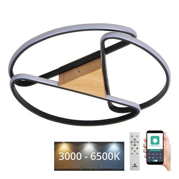 LED Hämardatav laevalgusti LED/75W/230V 3000-6500K pruun/must + kaugjuhtimispult