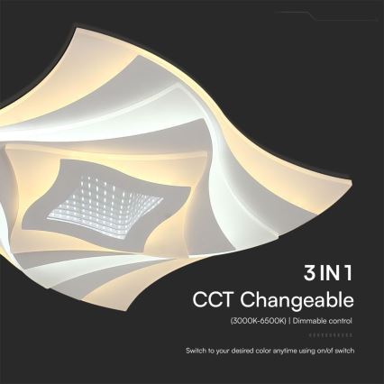 LED Hämardatav laevalgusti LED/75W/230V 3000-6500K 49,5x49,5 cm + kaugjuhtimispult
