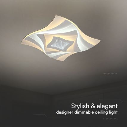 LED Hämardatav laevalgusti LED/75W/230V 3000-6500K 49,5x49,5 cm + kaugjuhtimispult