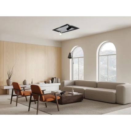 LED Hämardatav laevalgusti LED/80W/230V 3000-6500K must + kaugjuhtimispult