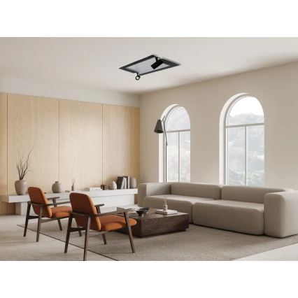 LED Hämardatav laevalgusti LED/80W/230V 3000-6500K must + kaugjuhtimispult