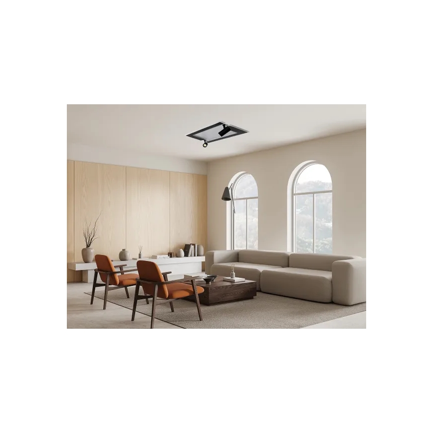 LED Hämardatav laevalgusti LED/80W/230V 3000-6500K must + kaugjuhtimispult