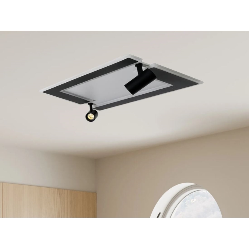 LED Hämardatav laevalgusti LED/80W/230V 3000-6500K must + kaugjuhtimispult