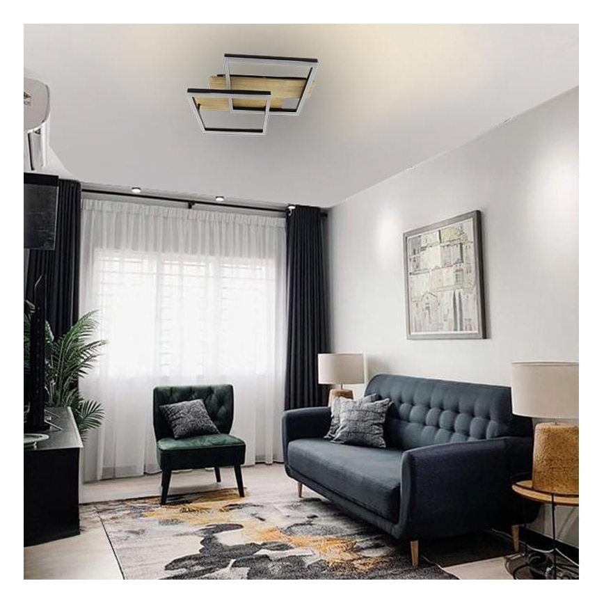 LED Hämardatav laevalgusti LED/85W/230V 3000-6500K tamm + kaugjuhtimispult