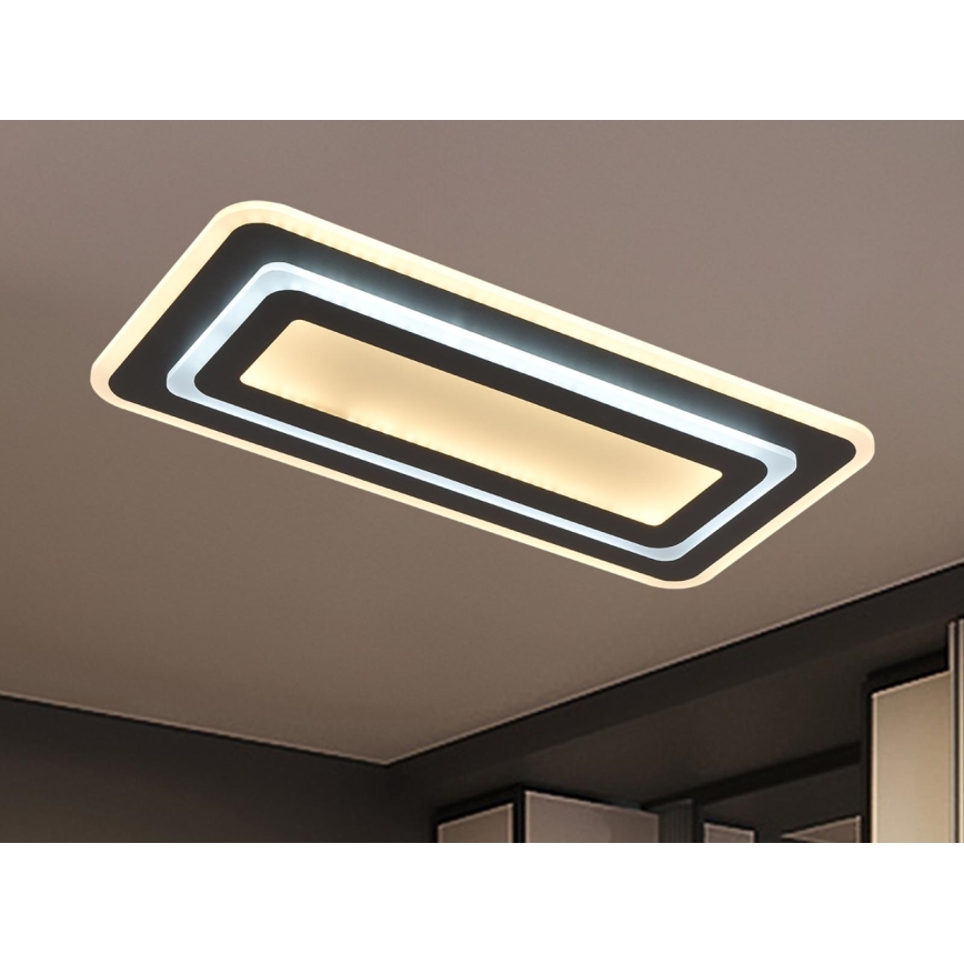 LED-hämardatav laelamp LED/85W/230V 3000-6500K must + kaugjuhtimispult