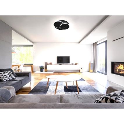 LED Hämardatav laevalgusti LED/90W/230V 3000-6500K must + kaugjuhtimispult
