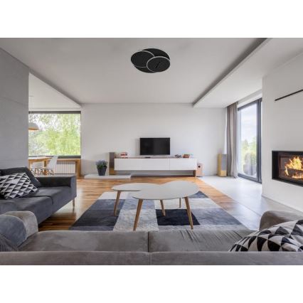 LED Hämardatav laevalgusti LED/90W/230V 3000-6500K must + kaugjuhtimispult
