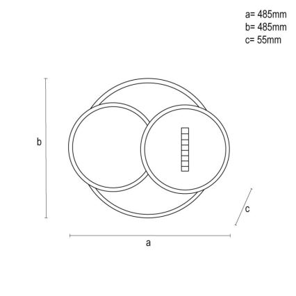 LED Hämardatav laevalgusti LED/90W/230V 3000-6500K must + kaugjuhtimispult