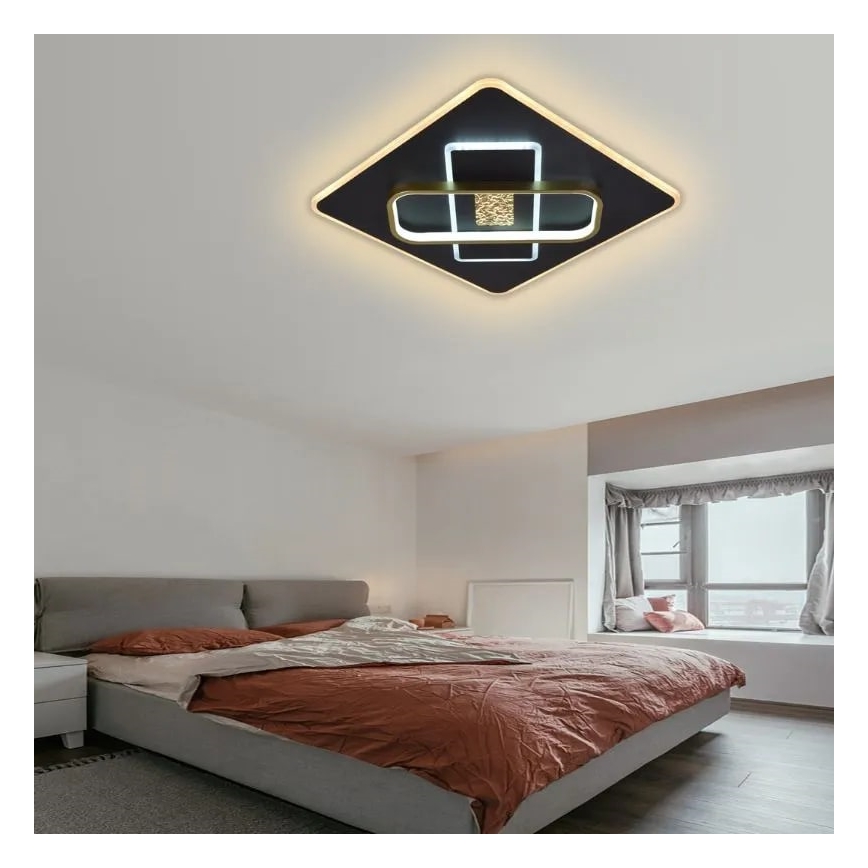 LED Hämardatav laevalgusti LED/90W/230V 3000-6500K must + kaugjuhtimispult