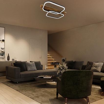 LED Hämardatav laevalgusti LED/95W/230V 3000-6500K tamm + kaugjuhtimispult