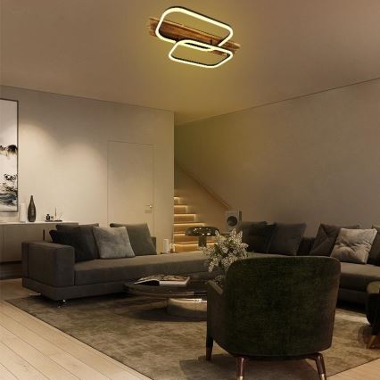 LED Hämardatav laevalgusti LED/95W/230V 3000-6500K tamm + kaugjuhtimispult