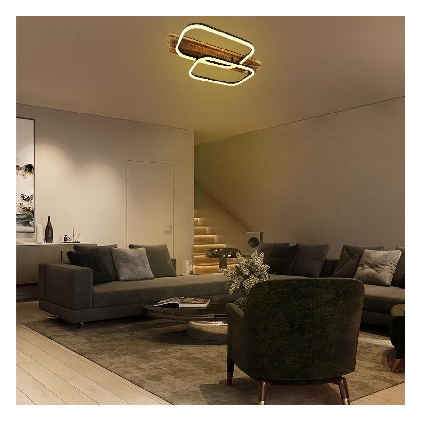 LED Hämardatav laevalgusti LED/95W/230V 3000-6500K tamm + kaugjuhtimispult
