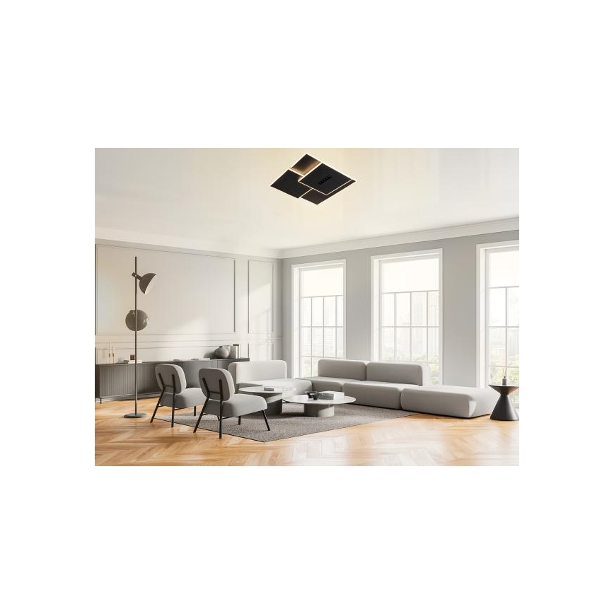 LED Hämardatav laevalgusti LED/95W/230V 3000-6500K must + kaugjuhtimispult