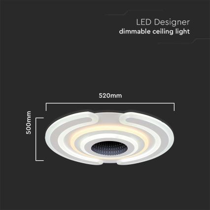 LED Hämardatav laevalgusti LED/95W/230V 3000-6500K + kaugjuhtimispult