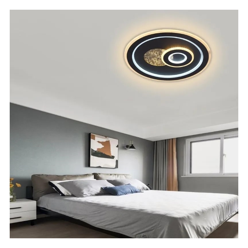 LED Hämardatav laevalgusti LED/95W/230V 3000-6500K must + kaugjuhtimispult