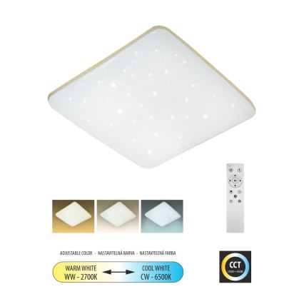 LED Hämardatav laevalgusti MANA LED/36W/230V 2700-6500K 43x43 cm + kaugjuhtimispult