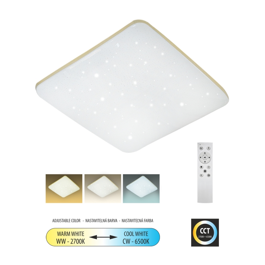 LED Hämardatav laevalgusti MANA LED/60W/230V 2700-6500K 53x53 cm + kaugjuhtimispult