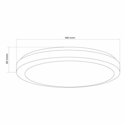 LED Hämardatav laevalgusti vannituppa MARIAN LED/72W/230V d. 48 cm 3000-6000K IP44 + kaugjuhtimispult