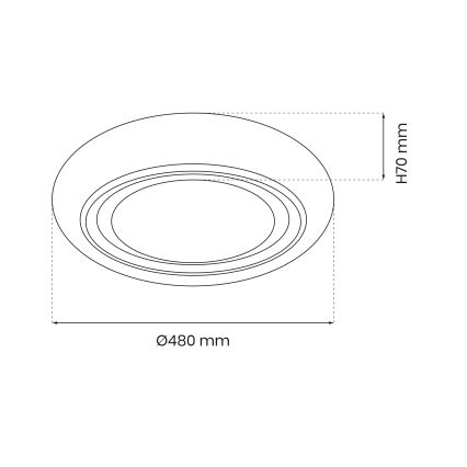 LED Hämardatav laevalgusti MEGAN LED/48W/230V 3000-6000K + pult